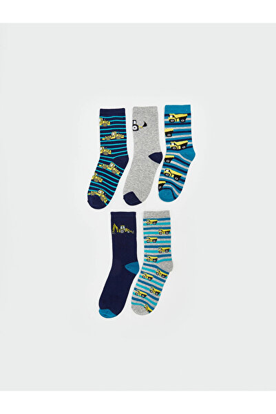 LC Waikiki Lcw Kids Mixed Pattern Boys Socks 5-Piece