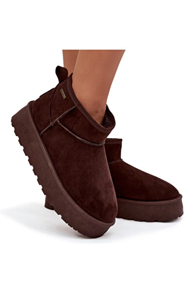 Big Star Shoes Cizme de zăpadă joase pe platformă Big Star OO274A101 ciocolată 40