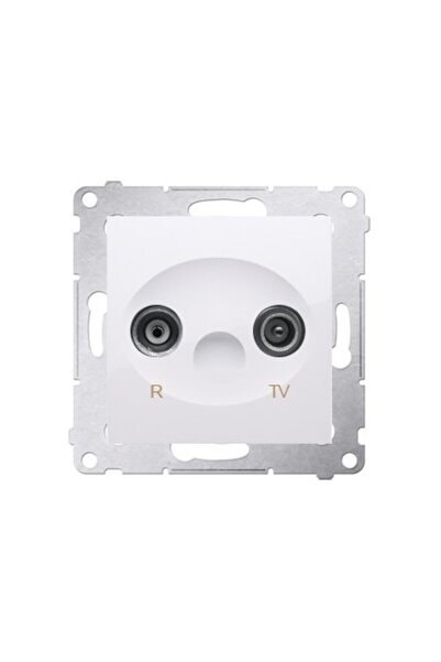 Other RTV terminal socket, separated, 1 dB attenuation, white, Simon54