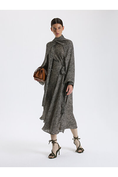 BAQA فستان منقوش غير متماثل