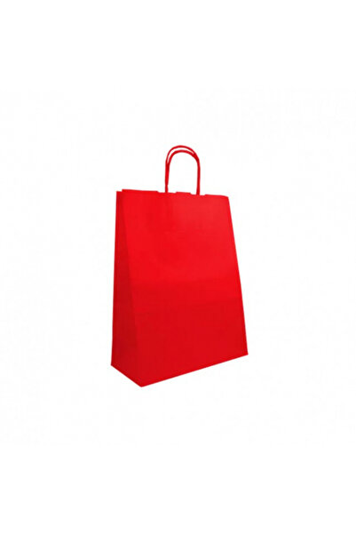 MSG PACKAGING Paper gift bag, Paper gift bag, 25x11x32 cm, RED, set of 20 pieces