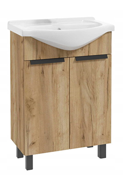 Other Dulap de baie cu lavoar, vertical, stejar artizanal, 85x60x30 cm, Lily