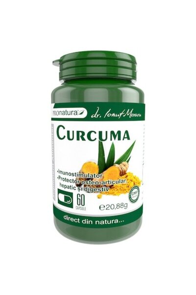 Pro Natura Turmeric Food Supplement, Pro Natura, 60 Capsules