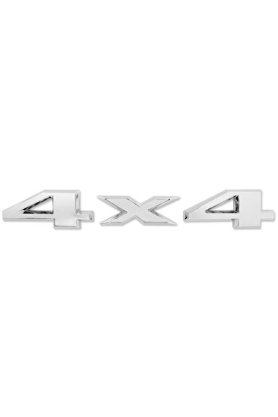 OEM Έμβλημα αυτοκινήτου 4x4, ασημί, 14,5x2,2 cm, εύκολη εγκατάσταση