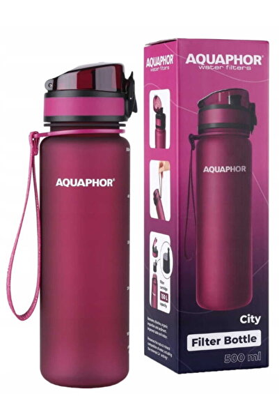 Other Aquaphor Butelka filtrująca + 1 wkład filtrujący do wody 0,5 L bordowa