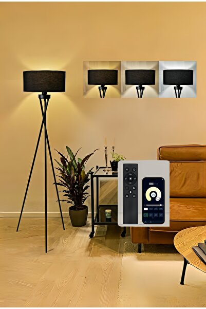 Venpara Amoyls 12W Multi-Use Floor Lamp with Remote, Adjustable Lighting, Triangle Base (34×34×160 cm)