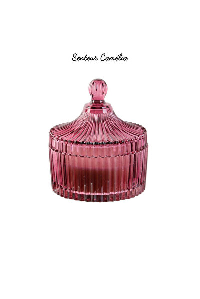 Other SCENTED CANDLE red bohemian glass FLOWER