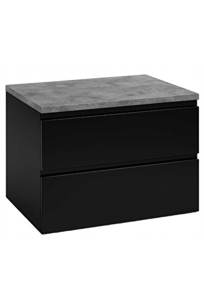 Other Black wall-hung bathroom cabinet 60x50cm with Modus countertop