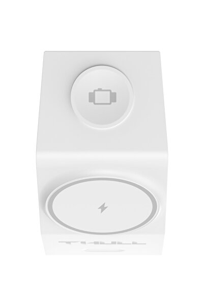 THULL THL-WSC-D12 3’ü 1 Arada Kablosuz Şarj Standı iPhone Akıllı Telefon Airpods ve Apple Watch Uyumlu 15W