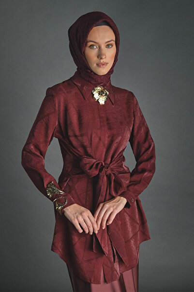 Setrms Jakar Desenli Kuşaklı Tunik