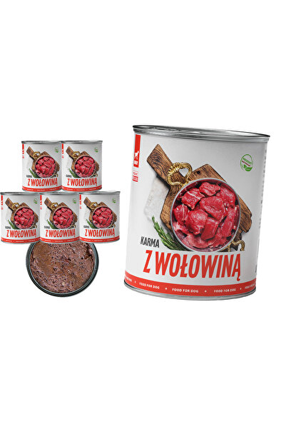 Other MOKRA KARMA DLA PSA TufTuf Puszka Mielonka z Wołowiną ZESTAW 6x800G