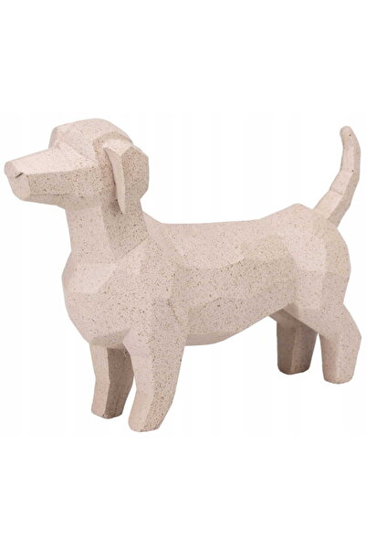 Other Figurka dekoracyjna psa 14x21cm Nowoczesny design geometryczny styl