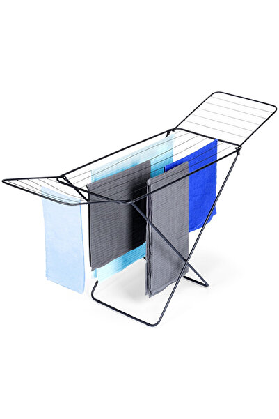 Other Suszarka na pranie metalowa czarna rozkładana 181 cm