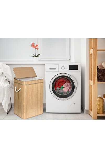 Other Kosz na pranie bambusowy z pokrywą SOREN 80L