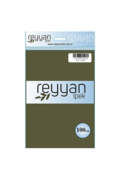 REYYAN İpek Düz Renk Yazma 100 cm 049 K.Haki Tekli Poşet Yazma