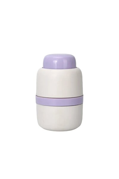 Choice1 علبة حبوب أرجوانية محمولة 2 في 1 مع قاطع حبوب لتقطيع الحبوب الصغيرة أ...