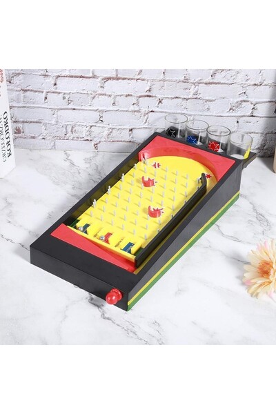 Flippy Board Game Pinball With Shot Glasses, Flippy, 40 x 17.7 cm, Yellow, +18 Years