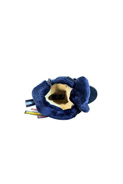 AX Boxing Boys' waterproof fur boots with side zipper and velcro, sporty model with thick sole