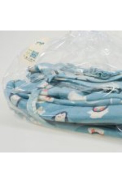 liloo Set scos bebe din maternitate - bumbac aqua imprimeu model pinguini