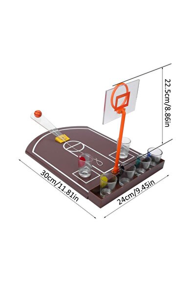 Flippy Flippy Basketball Drinking Game, Challenges, Shot Glass Glasses, 30x22.5x24 Cm, Multicolor,+18 years