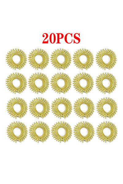 choice2 20 قطعة من الذهب 10/20 قطعة خاتم تدليك الإصبع الساخن من الفولاذ المقاوم للصدأ لتخفيف التوتر وتعزيز الدورة الدموية