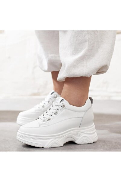 Guja 25K314 Pantofi sport pentru femei, din piele naturală, cu căptușeală ascunsă, cu talpă înaltă