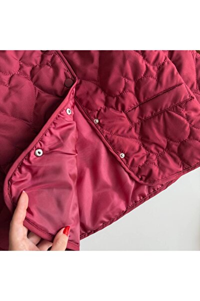 noliva bebek ve çocuk Warm Style with Little Hearts – Girls' Quilted Coat