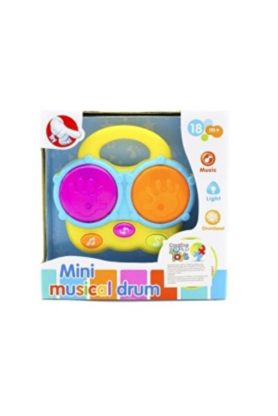 CREATIVE Toy for children 18 months+ - Drums with Lights and Sounds, 16 x 15 x 5 cm, yellow/blue