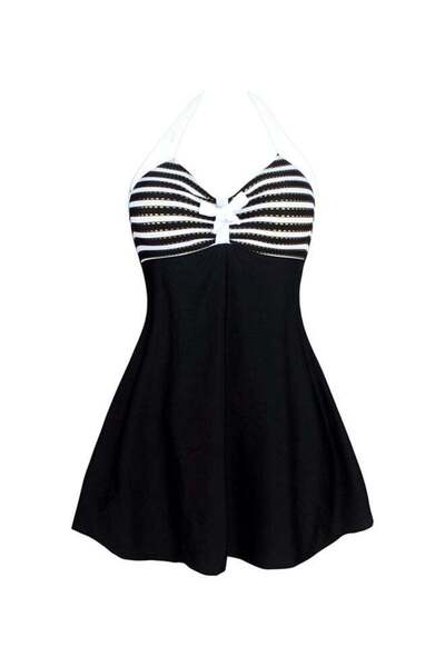 fun zone QiaoKai One-Piece Swimwear Black/White