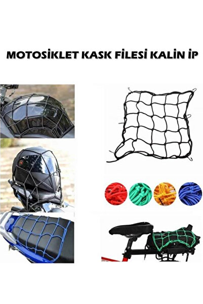 Genel Markalar Motosiklet Kask Filesi Kalın İp Kancalı File A kalite