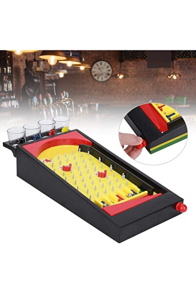 Flippy Board Game Pinball With Shot Glasses, Flippy, 40 x 17.7 cm, Yellow, +18 Years