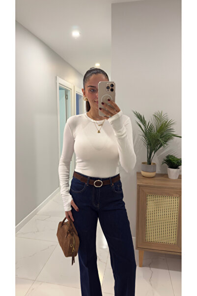 BİRCANÇİL Newa Ecru Blouse with Finger Loop Detail