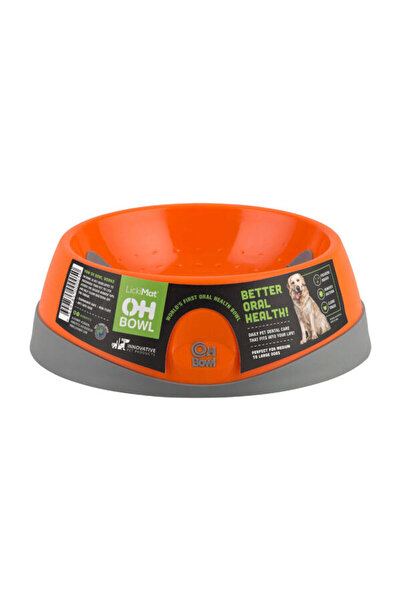 LickiMat Dog Feeder Oh Bowl Orange