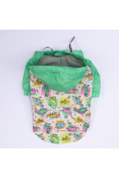 Pawstar Denver Dino Green Dinosaur Pattern Large Breed Dog Coat Dog Raincoat Dog Outfit Dog Dress