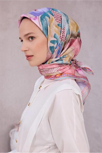 Belli Tivil Pure Silk Scarf 4216 - 07 Μικτό σχέδιο ροζ