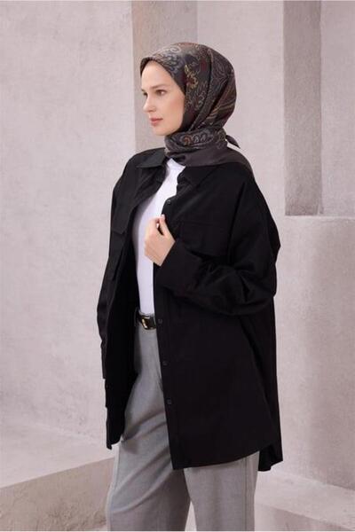 Belli Tivil Pure Silk Scarf 4207 - 07 Smoked Floral Pattern