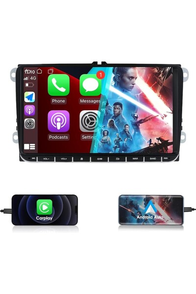 ArisNavi Android Car Navigation, CarPlay, 8GB RAM, 128GB, 9" Display, 8-Core