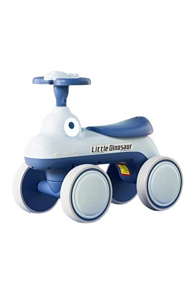 dalip Children's Balance Bike, 4 Wheels, BPA-Free Plastic, Music & Lights, Dinosaur Model, Blue (50