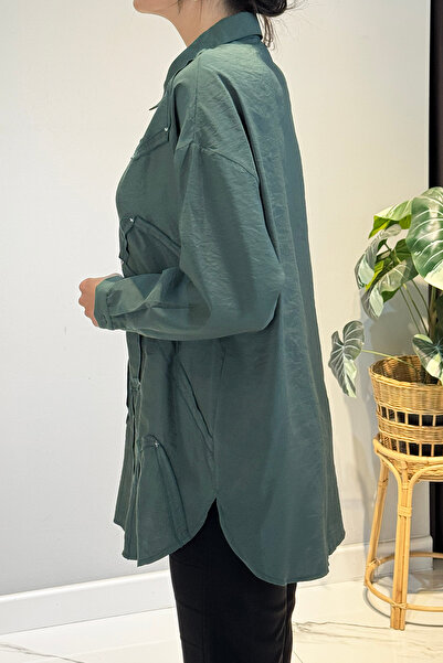 Ceremony Πουκάμισο με μακρύ μανίκι με λεπτομέρεια με κουμπιά 6146 Emerald