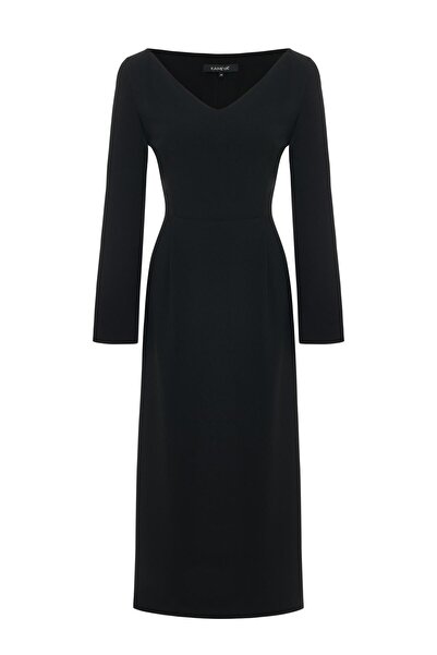 KAMEYA V YAKA UZUN ELBİSE 26W40817