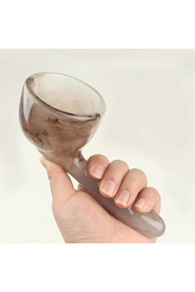 choice2 أداة تدليك غوا شا المصنوعة من الراتنج الرمادي، تعمل على كشط وتصريف ال...