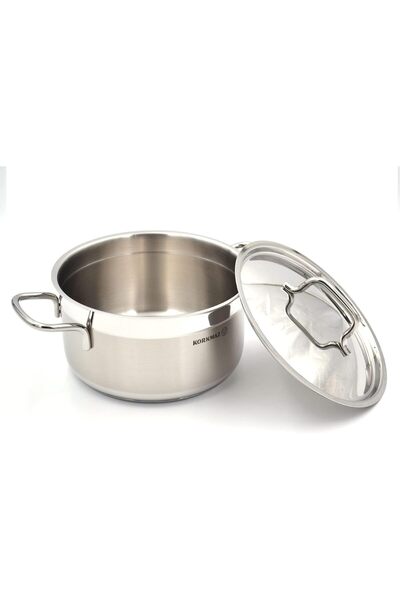 KORKMAZ Alfa Induction-Ready Stainless Steel Casserole, 3.7 qt (20 cm) - Model 1018
