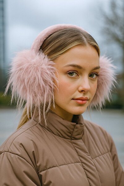 TAKIŞTIR Pink Color Plush Earmuff