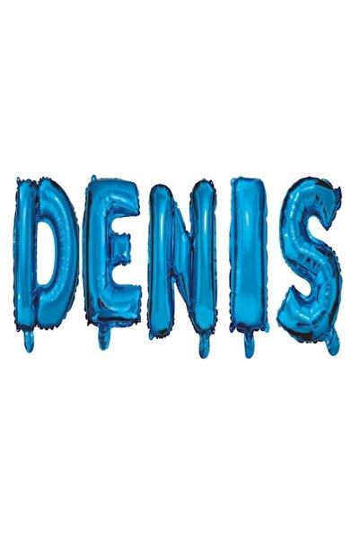 OEM Set Baloane Litere Nume Denis, Albastru, Wili Topper Rom, 40Cm