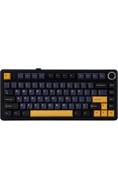 Epomaker x AULA F75 Gasket Mechanical Keyboard, 75% Wireless Hot-Swappable, RGB (Black, LEOBOG Reape