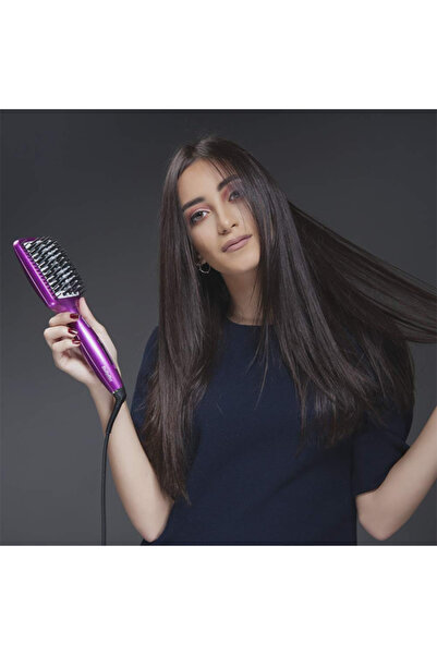 BABYLİSS BaByliss HSB100SDE Hair Straightening Brush - Purple