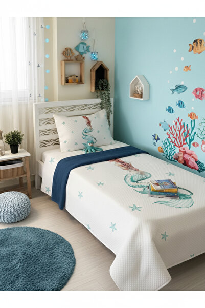 milroma Mermaid Patterned Children's Pique Set