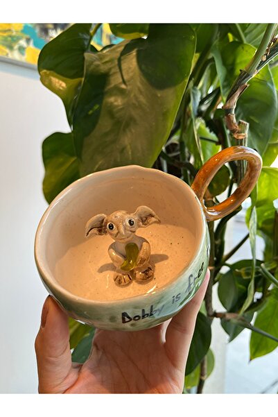 visera Handmade Dobby Figured Ceramic Mug from the Harry Potter Series
