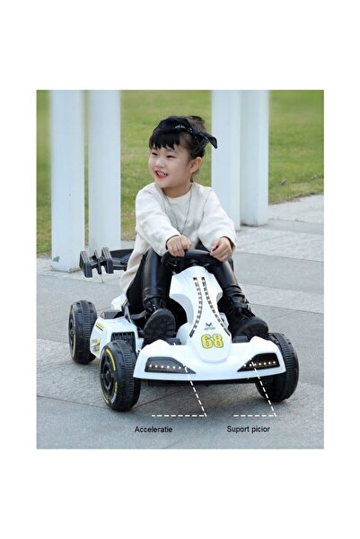 dalip Electric Ride-On Kart, Remote Control, Adjustable, 2 Speeds, Lights & Sound, For Children 1.2