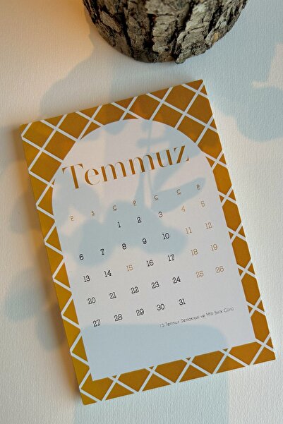 MSticker Modern Tarz 2026 Masa Takvimi | Minimal Desenli 12 Sayfa | Ofis & Ev Dekor Takvimi